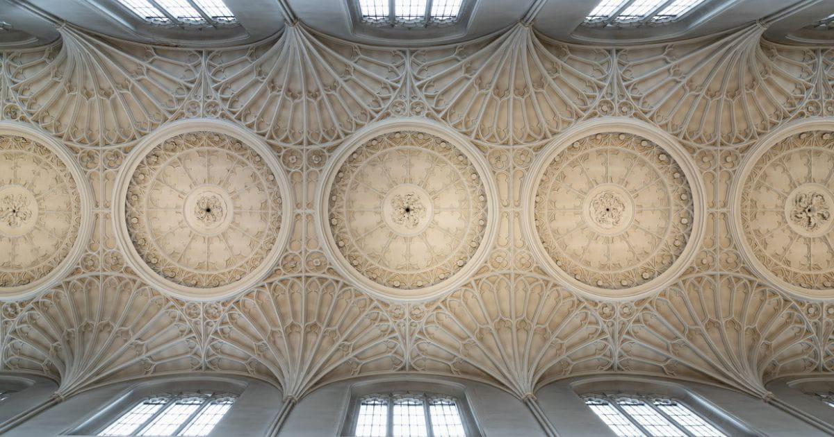 Vaulted ceiling of St Mary Aldermary Church London