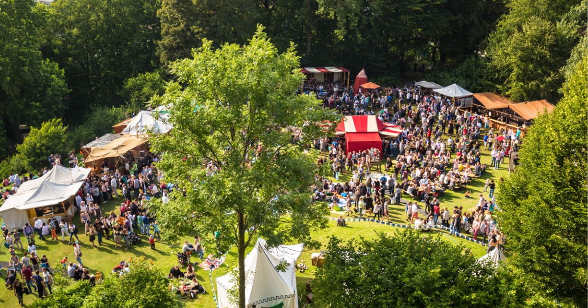 Town festival food drink music summer