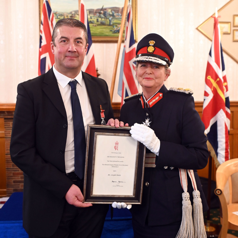 Joe Healy Thameslink station manager British Empire Medal ceremony