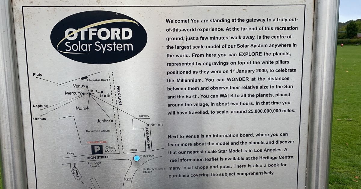 Otford solar system walk information