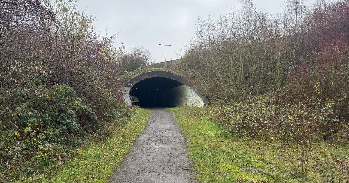 Tunnel through the M1 along the Nickey Line