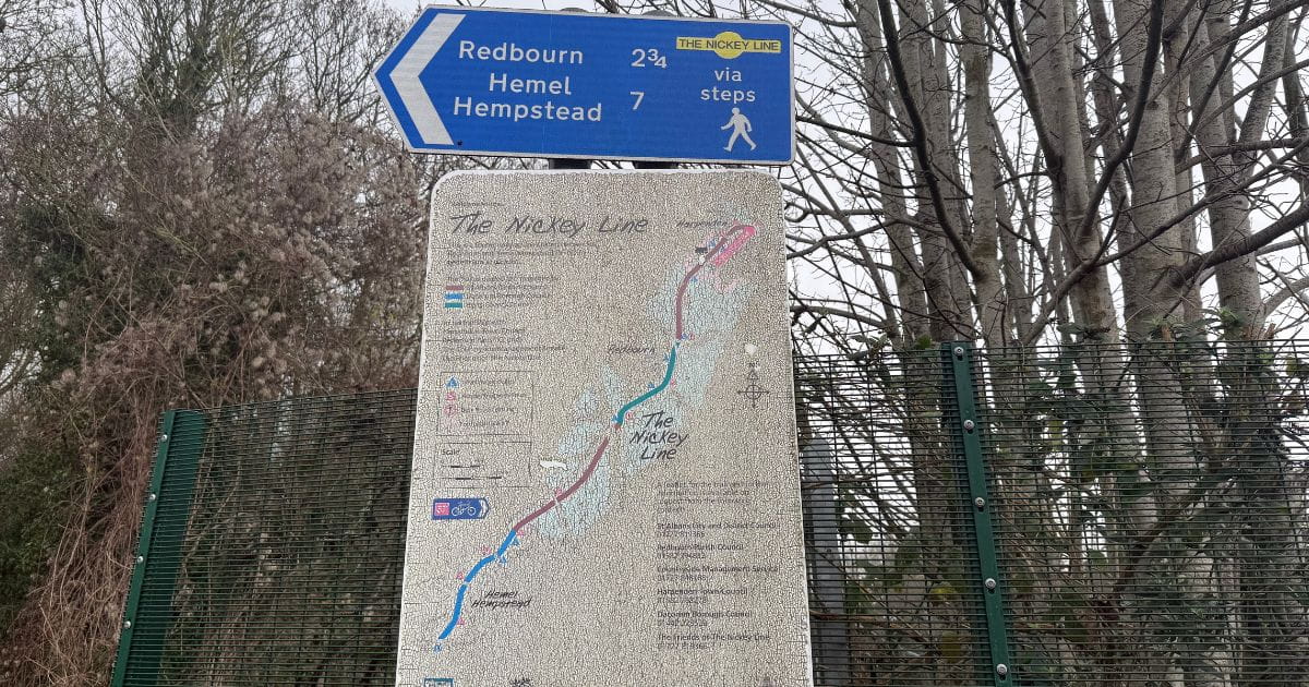Wayfinding and signposts along the Nickey Line