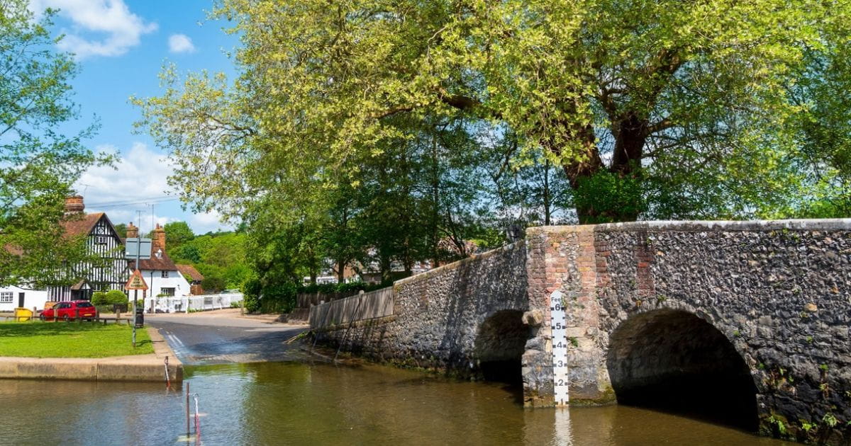 Eynsford ford picturesque village