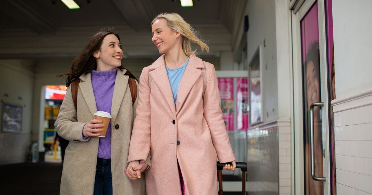 Two women travelling together