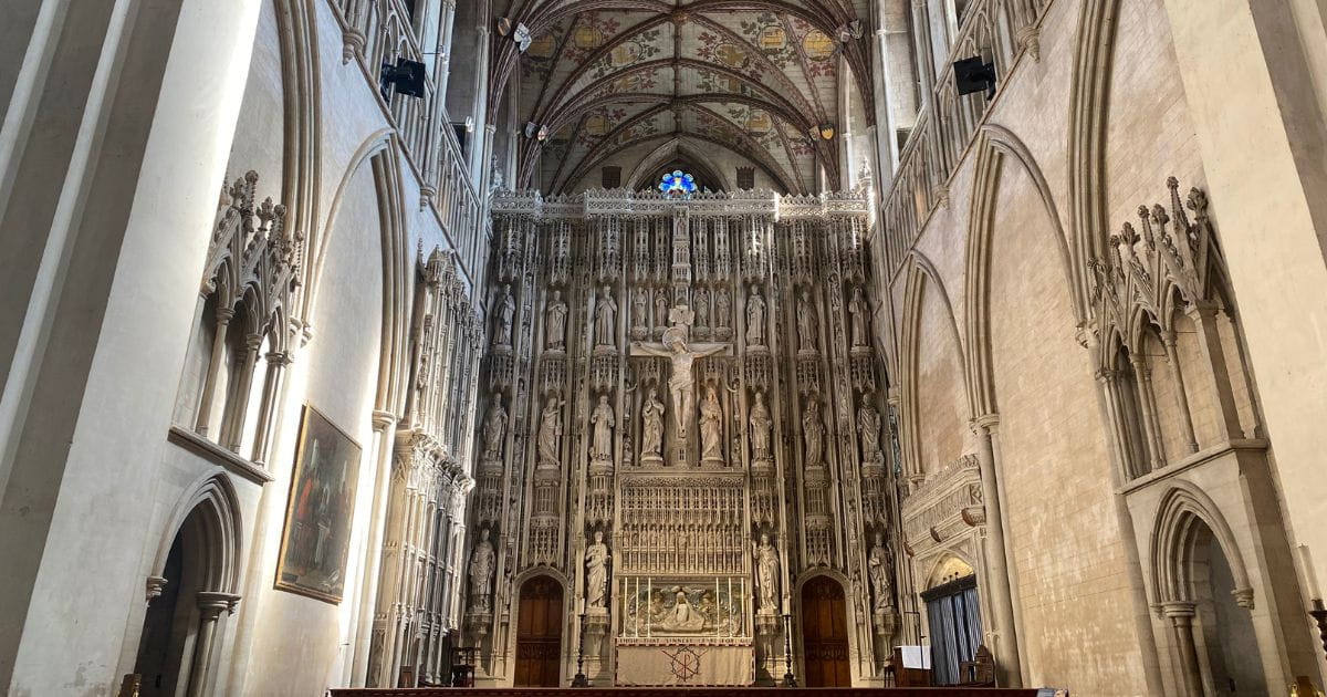 Inside St Albans Cathedral attractions in Hertfordshire