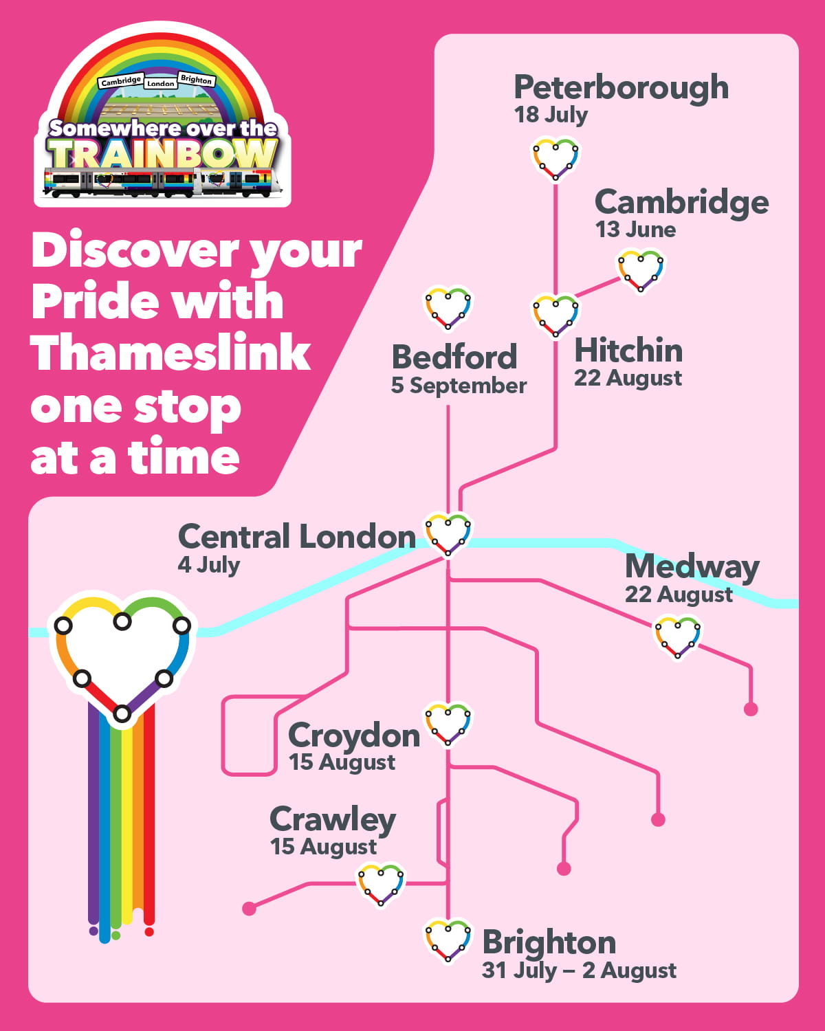 Pride events on the network